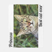 Beste kat ooit met foto's schattige persoonlijke f fleece deken (Voorkant)