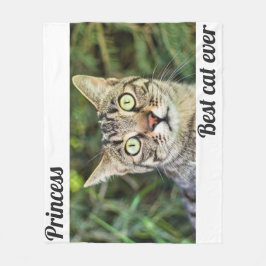 Beste kat ooit met foto's schattige persoonlijke f fleece deken