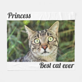 Beste kat ooit met foto's schattige persoonlijke f fleece deken