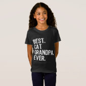 Beste kat opa ooit grappig cool cadeau Vaderdag T-shirt (Voorkant volledig)