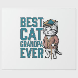 Beste kat opa ooit vintage kat opa shirt De Cadeaupapier