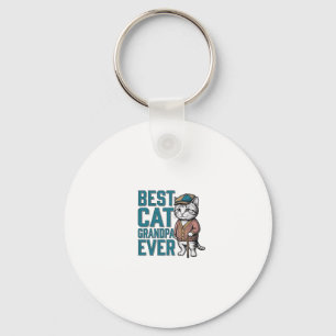 Beste kat opa ooit vintage kat opa shirt De Sleutelhanger
