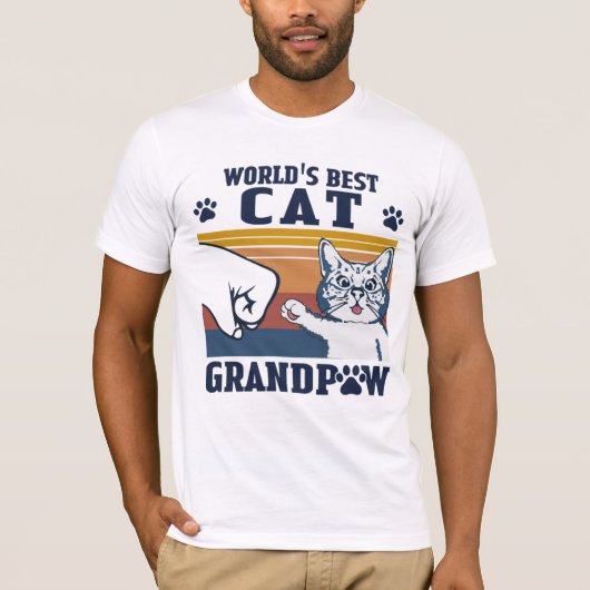 Beste kat opa ter wereld t-shirt (Voorkant)