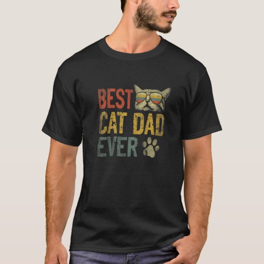 beste kat pa kat papa Vaderdag T-shirt (Voorkant)