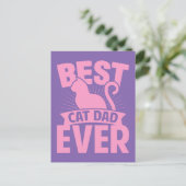 Beste kat pa ooit - kat Silhouette Briefkaart (Staand voorkant)