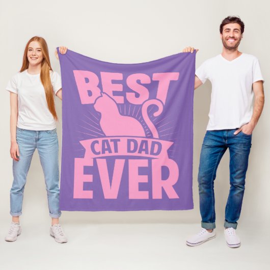 Beste kat pa ooit - kat Silhouette Fleece Deken (In situ)