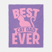 Beste kat pa ooit - kat Silhouette Fleece Deken (Voorkant)