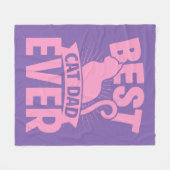Beste kat pa ooit - kat Silhouette Fleece Deken (Voorkant (Horizontaal))