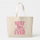 Beste kat pa ooit - kat Silhouette Grote Tote Bag (Achterkant)