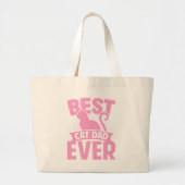 Beste kat pa ooit - kat Silhouette Grote Tote Bag (Voorkant)