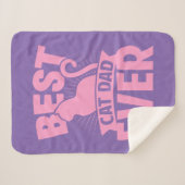 Beste kat pa ooit - kat Silhouette Sherpa Deken (Voorkant (horizontaal))