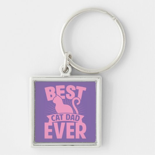 Beste kat pa ooit - kat Silhouette Sleutelhanger (Voorkant)