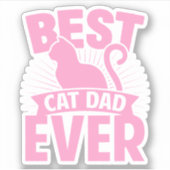 Beste kat pa ooit - kat Silhouette Sticker (Voorkant)
