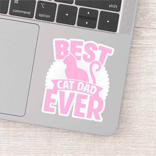 Beste kat pa ooit - kat Silhouette Sticker (Detail)