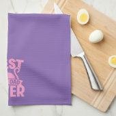 Beste kat pa ooit - kat Silhouette Theedoek (Quarter Fold)