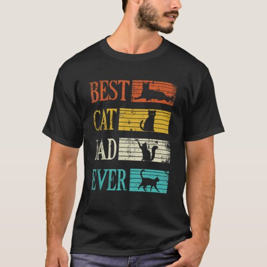 beste kat pap kat pappie grappige vaders t-shirt (Voorkant)