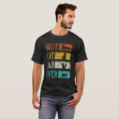 beste kat pap kat pappie grappige vaders t-shirt (Voorkant volledig)