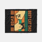 beste kat pap ooit bop eerste vaderdag fleece deken (Voorkant (Horizontaal))