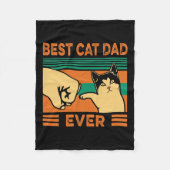  beste kat pap ooit bop eerste vaderdag fleece deken (Voorkant)
