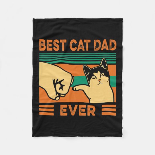 beste kat pap ooit bop eerste vaderdag fleece deken (Voorkant)