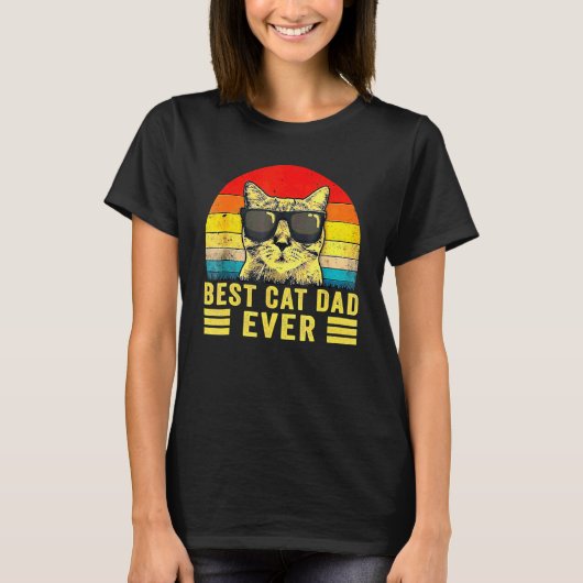 Beste kat pap ooit bult, geschikt voor vaderdag t-shirt (Voorkant)