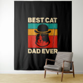 Beste kat pap ooit cadeau op vaderdag wandkleed (In situ)