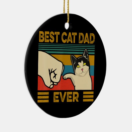  beste kat pap ooit grappige kat paps Mannen Keramisch Ornament (Rechts)