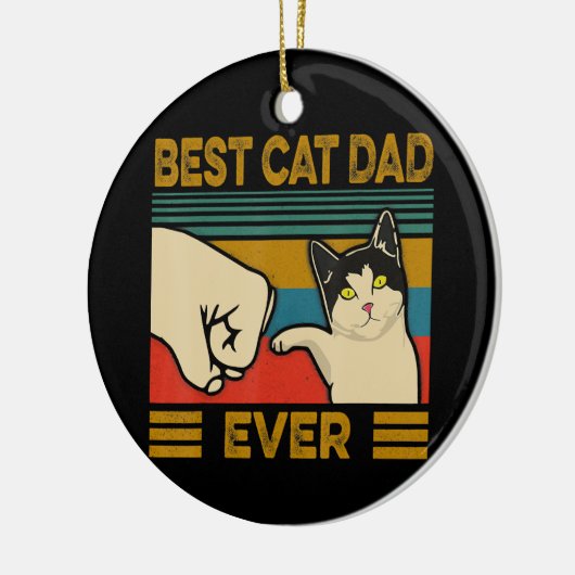  beste kat pap ooit grappige kat paps Mannen Keramisch Ornament (Links)