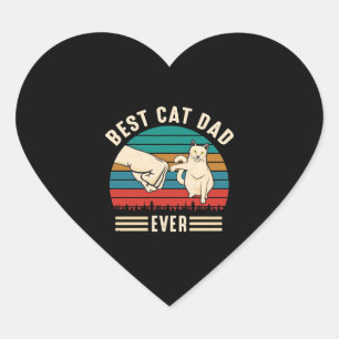 Beste kat pap ooit kat eerste  Man Hart Sticker