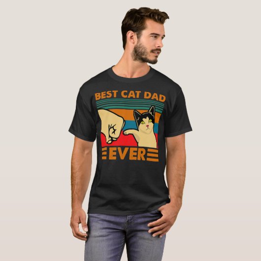Beste kat pap ooit  Mannen bult passen bij vaders  T-shirt (Voorkant volledig)