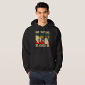 Beste kat pap ooit  Mannen bult voor vaders Hoodie (Voorkant volledig)