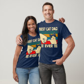 Beste kat pap ooit  Mannen bult voor vaders T-shirt (Unisex)