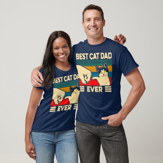 Beste kat pap ooit  Mannen bult voor vaders T-shirt (Unisex)