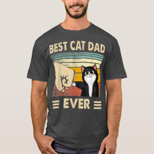 Beste kat pap ooit Mannen, gebompte kattenliefheb T-shirt
