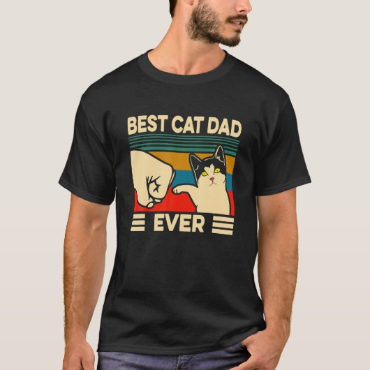 Beste kat pap ooit  Mannen passen op vaderdag T-shirt (Voorkant)