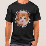 Beste kat, pap ooit schilderen Drukt op maat gemaa T-shirt<br><div class="desc">Beste kat vader ooit... Verrassend je favoriete Kat papa deze Vaderdag met dit superschattige, aangepaste T-shirt voor je huisje. Pas dit kattenvaders t-shirt aan met de favoriete foto en naam van je kat. Dit shirt van kattenvader is een must voor kattenliefhebbers en kattenvaders. Geweldig geschenk van de kat. COPYRIGHT ©...</div>
