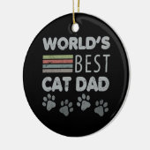 Beste kat-pap ter wereld keramisch ornament (Links)
