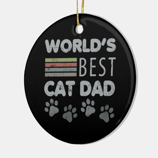 Beste kat-pap ter wereld keramisch ornament (Links)