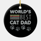 Beste kat-pap ter wereld keramisch ornament (Achterkant)