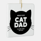 Beste kat-pap ter wereld keramisch ornament (Rechts)