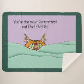 Beste kat pap! Vaderdag Sherpa Deken (Voorkant (horizontaal))