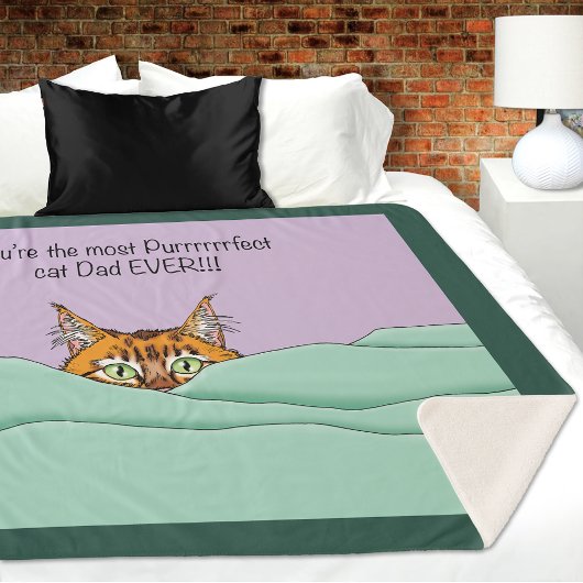 Beste kat pap! Vaderdag Sherpa Deken