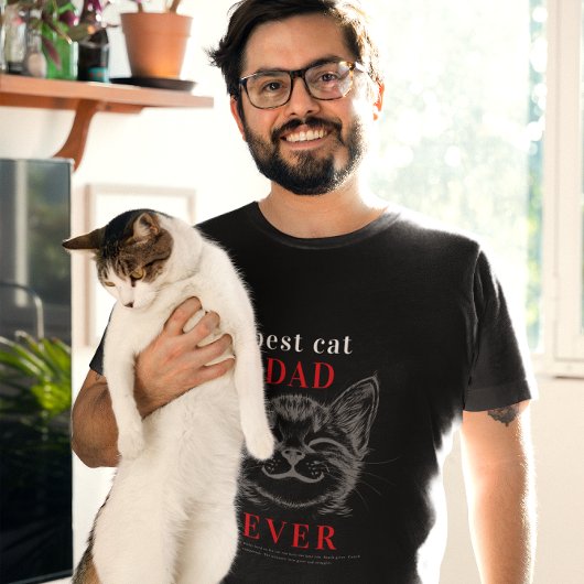 Beste kat papa definitie | Schattige kattengezicht T-shirt