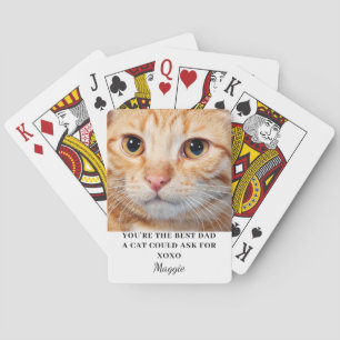 Beste kat papa foto pokerkaarten
