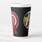 Beste kat papa huisdier eigenaar aangepaste foto V Latte Mok (Voorkant)