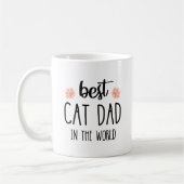 Beste kat papa in de wereld | Kat Pap Kerstcadeau Koffiemok (Links)