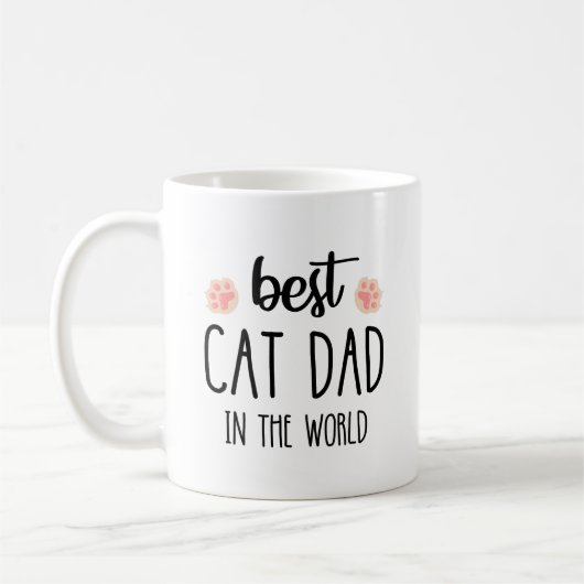 Beste kat papa in de wereld | Kat Pap Kerstcadeau Koffiemok (Links)
