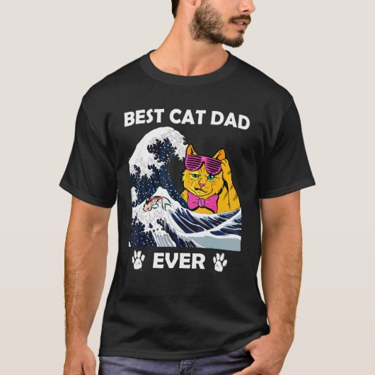 Beste kat papa met kat t-shirt (Voorkant)
