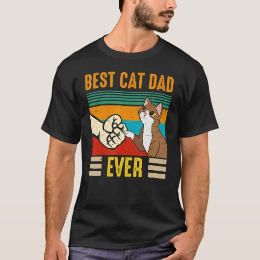 Beste kat papa met kat t-shirt (Voorkant)