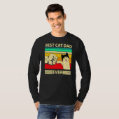 Beste kat papa met kat t-shirt (Voorkant volledig)